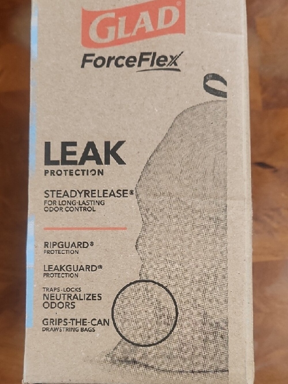 GLAD ForceFlex Tall Kitchen Drawstring Bags with Febreze Freshness - Brown - Picture 2 of 6